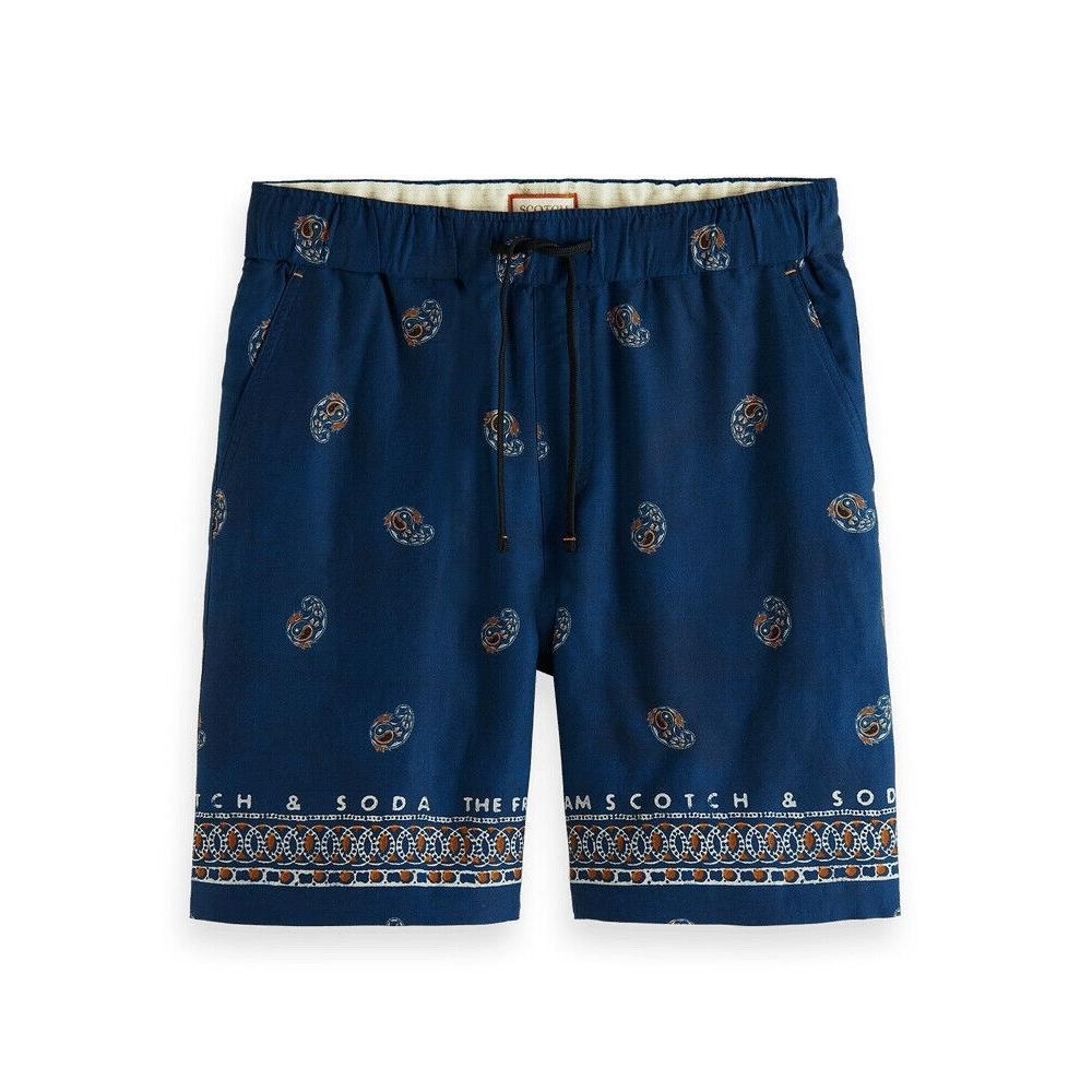 NWT Scotch & Soda Spaced Paisley Casual Bermuda Shorts Size Medium